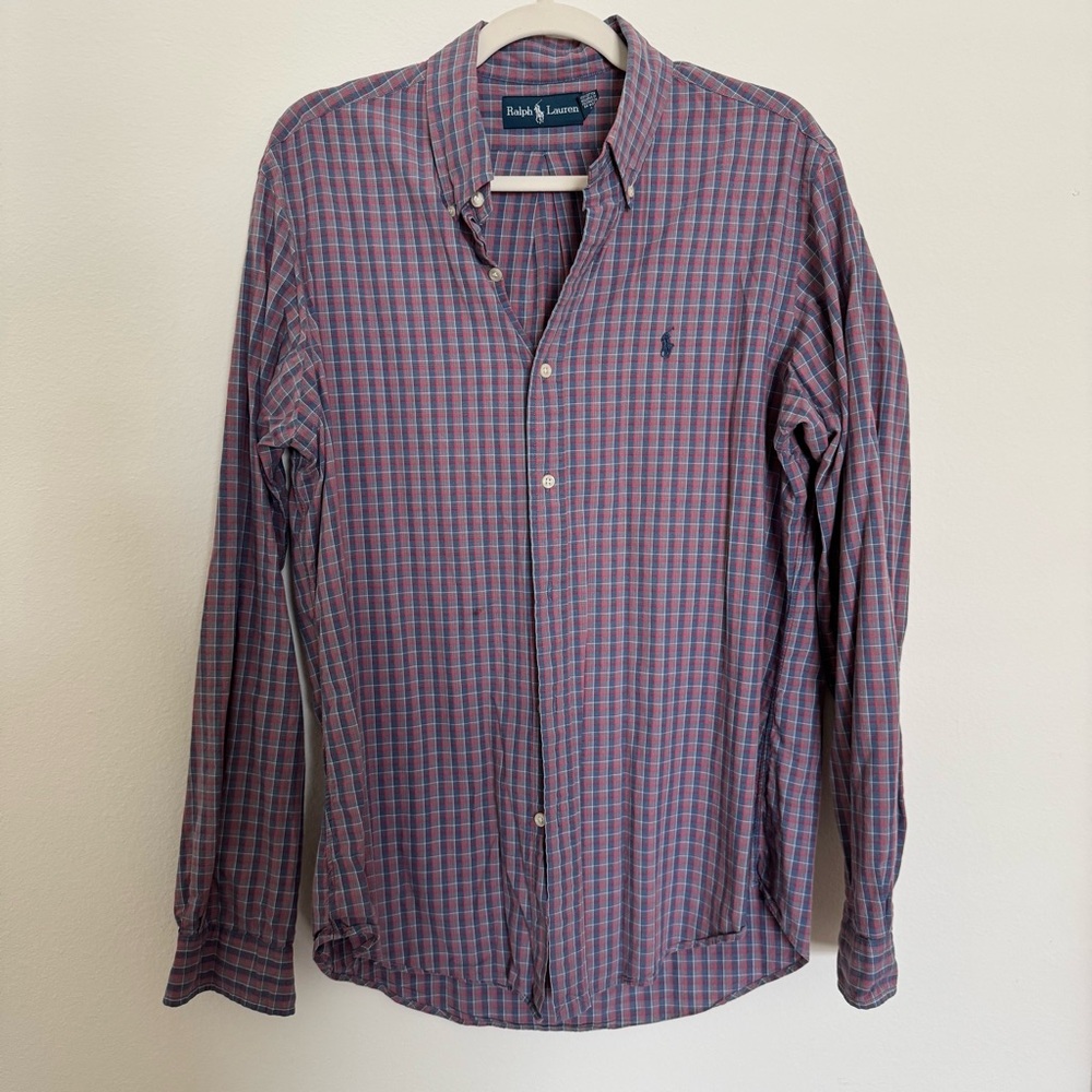 Ralph Lauren Blue and Red Plaid Shirt